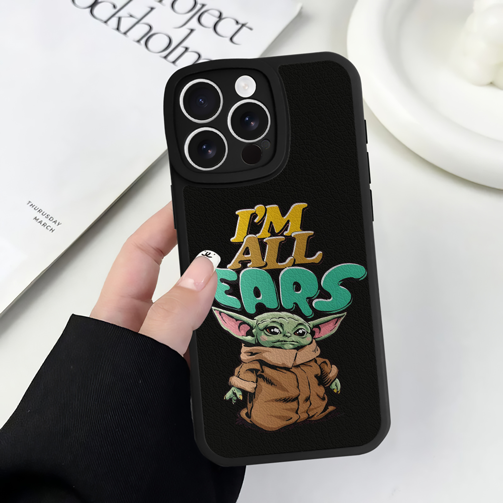 （画像用） スター・ウォーズ Star Wars 【iPhone 16シリーズ対応】シリコンスマホケース（レザー調） 材質：シリコン